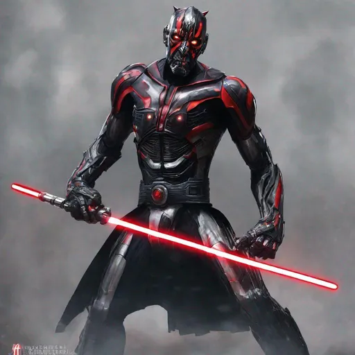Prompt: Ultron and Darth maul combined 