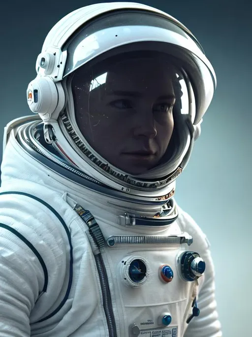 Prompt: Design a portrait of a futuristic astronaut, with a sleek and advanced spacesuit and equipment, inspired by movies like Gravity and Interstellar, The portrait should highlight the astronaut’s courage, curiosity, and sense of adventure, 3d render, octane render, intricately detailed, cinematic,