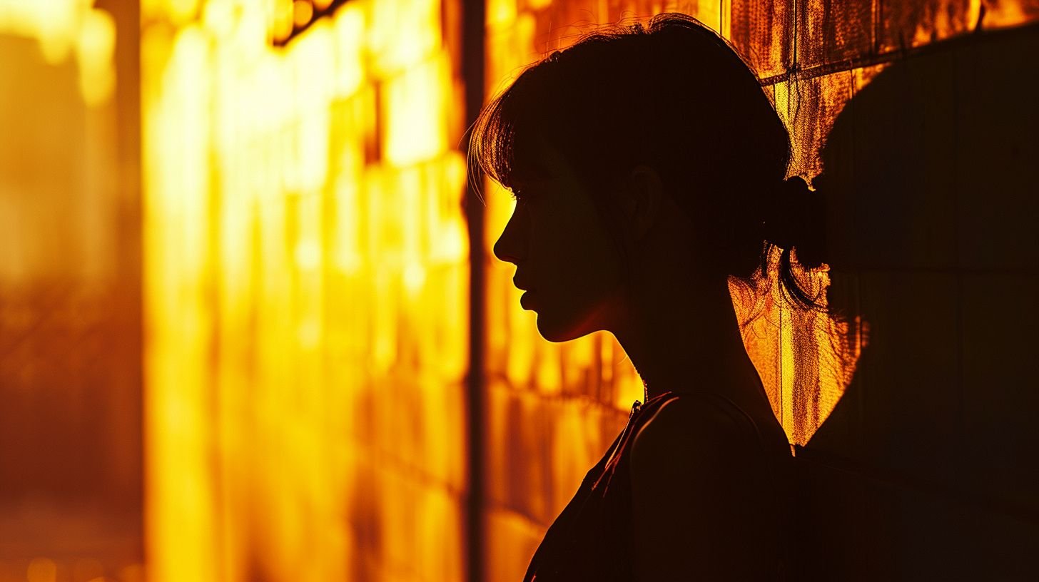 Prompt: silhouette silhouette of woman, in the style of redscale film, toonami, 32k uhd, sunrays shine upon it in wide ratio