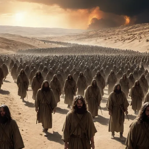 Prompt: What will Yeshua and his army in Edom look like during the Apocalypse 