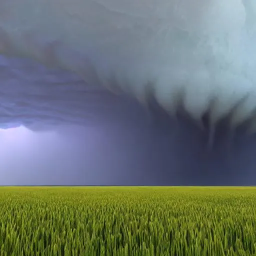 Prompt: Tornado touching down in a field, natural, photorealism, three dimensional, intricate detail, 64k, octane render, hyperrealistic, intricate, supercell thunderstorm, 