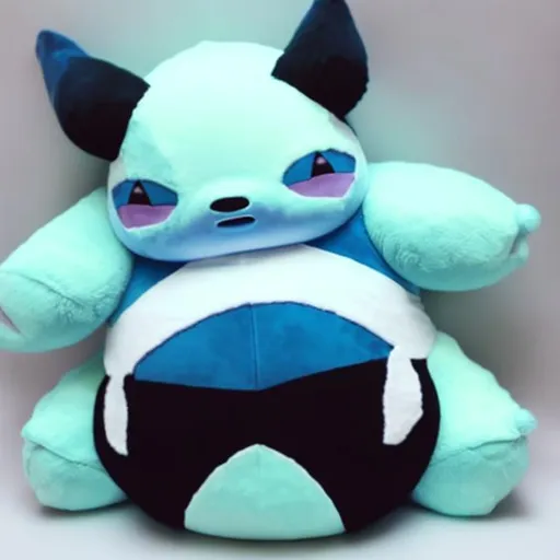 Prompt: snorlax as a goth princess plushie