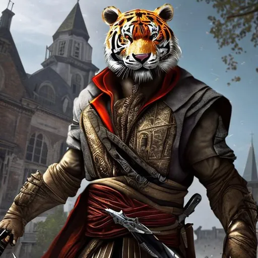 Prompt: Tony The Tiger As A Assassin From Assassin's Creed 