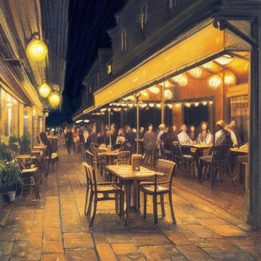 an-open-air-cafe-at-night-openart