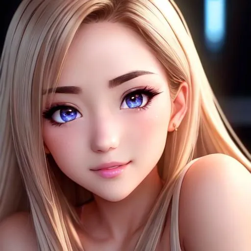 Prompt: beautiful face, cinematic lighting, indoor,semi-realistic anime girl, skin highlights, hair highlights, sweat, blushing, movie scene, glamour, wonderful face, very detailed face, extremely detailed face, highly detailed face, soft smile, happy, perfect face, perfect eyes, perfect teeth, perfect body, perfect anatomy, beautiful body, trending on instagram, trending on tiktok, trending on artstation, trending on cgsociety, white sclera, photorealistic, masterpiece, cinematic, 16k artistic photography, epic, drama, romance, glamour, beauty, cinematic lighting, dramatic lighting, insanely detailed, soft natural volumetric cinematic lighting, award-winning photography, rendering, hd, high definition, highly detailed