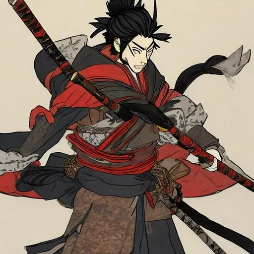 Prompt: miyamoto musashi
