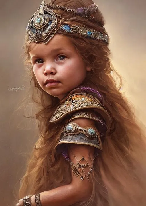 Prompt: cute little girl portrait of a {shaman warrior as a fantasy thief}, smooth soft skin, big dreamy eyes, beautiful intricate beard, symmetrical, clothing, soft lighting, detailed face, by leiji matsumoto, stanley artgerm lau, wlop, rossdraws, concept art, digital painting, looking into camera, pillars and ruins in the distance
