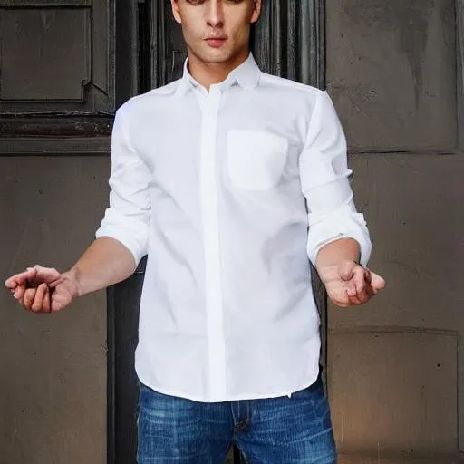 Prompt: white shirt
