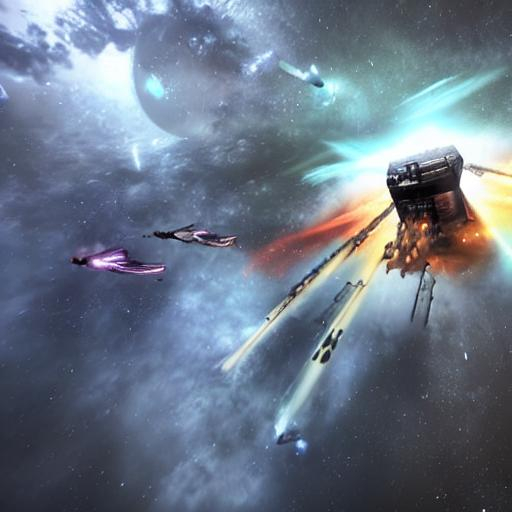 Eve online, manticore, wormhole, torpedoes flying | OpenArt