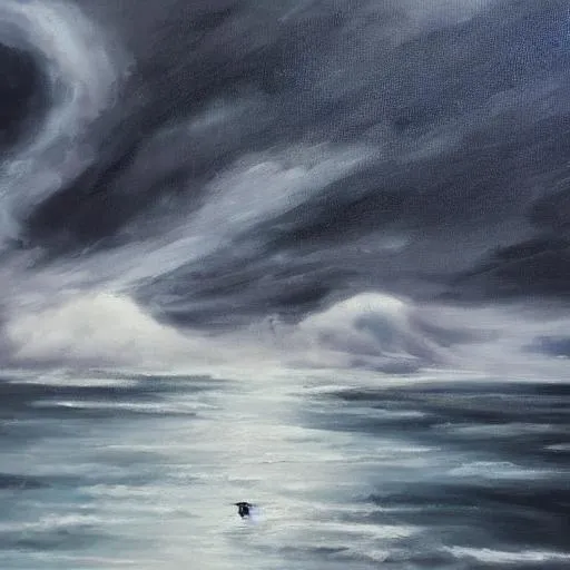 Prompt: A big storm painting