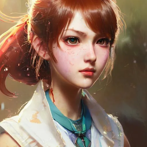 Prompt: pretty anime girl painting by gaston bussiere, craig mullins, j. c. leyendecker, Krenz Cushart + Artgerm , wet-on-wet technique, oil painting texture