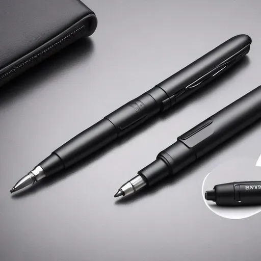 Prompt: An convertible pen that turns into a digital laptop for spy work 