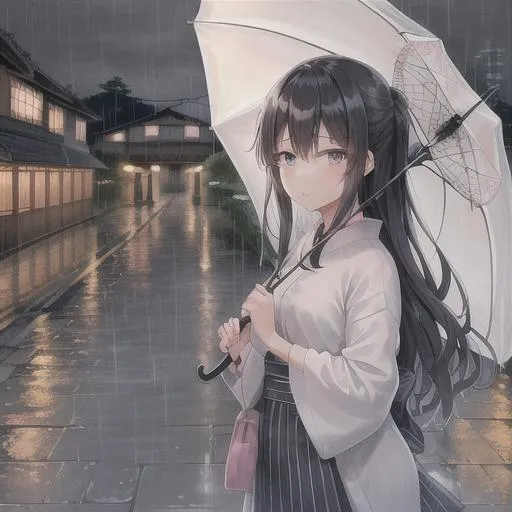 Dark girl with umbrella [Artist: theDURRRRIAN] - Original anime