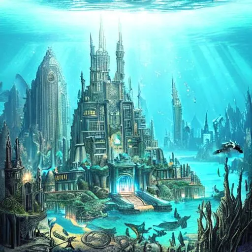 Prompt: underwater atlantis city