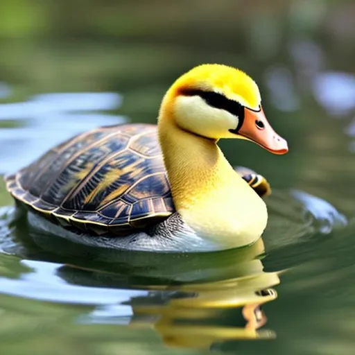 Prompt: realistic turtle duck