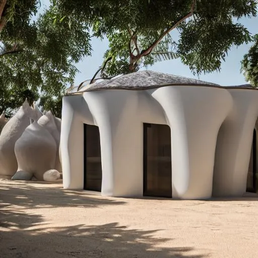 Prompt: Cannes inspired by Congolese architecture with precolonial congolese art inspiration and Congolese minerals, volumetric natural light, ultra realistic, vray,  hd