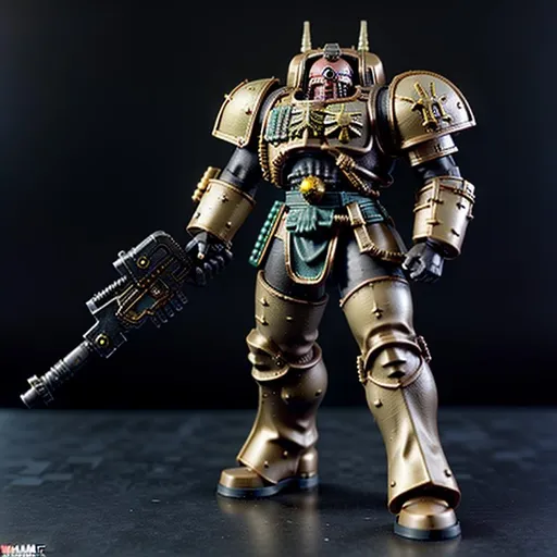 Prompt: a warhammer40000 spacemarine that looks realistic