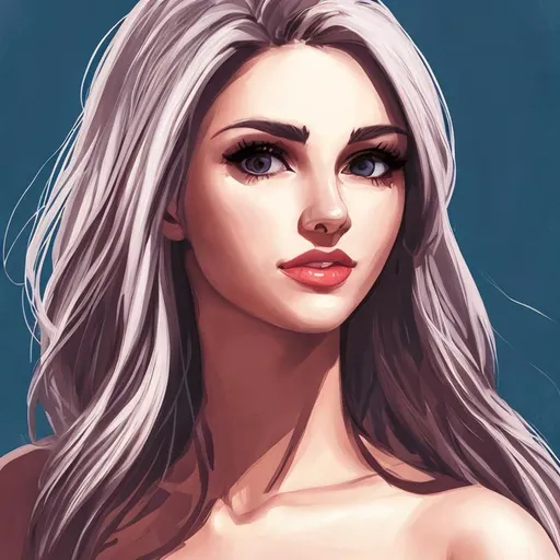 Prompt: Beautiful woman cartoon portrait 