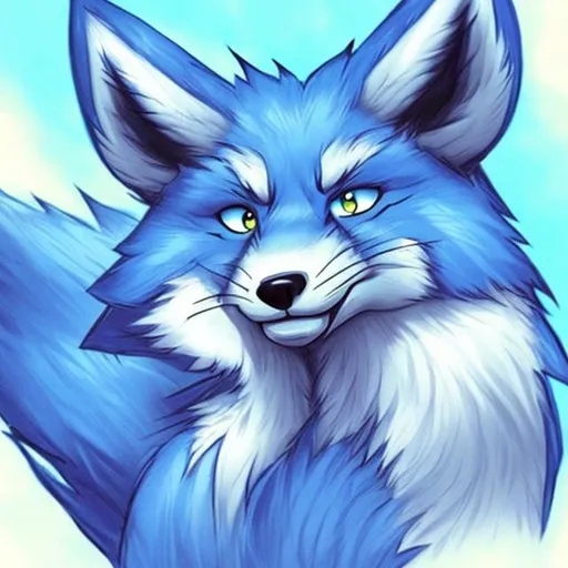 Prompt: Draw cute furry art!
Blue fox