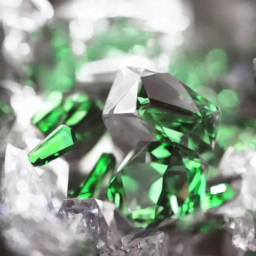 Prompt:  emeralds and diamonds
