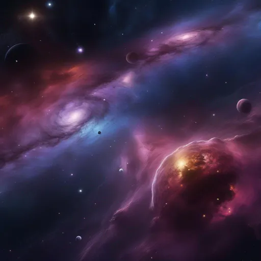 Space Wallpaper Banner Background. Stunning View of a Cosmic Galaxy with  Planets and Space Objects Stock Illustration - Illustration of astronomy,  jupiter: 209227429