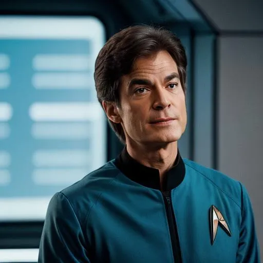 Prompt: Dr. Oz in a Starfleet uniform. {Star Trek: The Next Generation}
