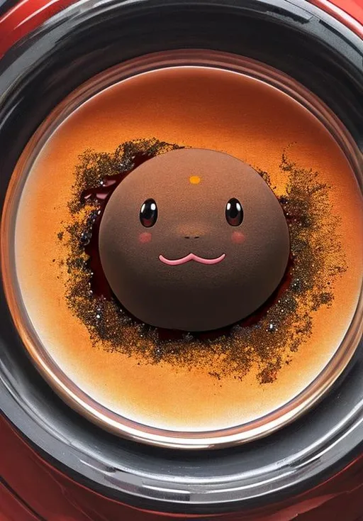 Prompt: UHD, , 8k,  oil painting, Anime,  Very detailed, zoomed out view of character, HD, High Quality, Anime, Pokemon, Diglett is a tiny brown cylindrical mole Pokémon that seems to be perpetually buried within the earth leaving only its head visible with black beady eyes and a large red cartoonish nose. Its small stature makes it both the lightest and shortest Ground-type. It has beady black eyes and a large, round, pink nose. A Diglett in Pokémon Mystery Dungeon: Red Rescue Team and Blue Rescue Team mentions that it has feet, though their size and appearance are unknown. It spends much of its time underground and has very thin skin. If Diglett is exposed to sunlight, its blood will heat up and cause it to grow weak.

Diglett lives in tunnels and caves under the earth, where it feeds on tree roots and vegetables. It is known to live in burrows left behind by Onix. It also sometimes lives in burrows near forests and has even been shown to live inside of trees. Diglett digs regularly through the earth at a shallow depth, leaving perfectly tilled soil in its wake
Pokémon by Frank Frazetta