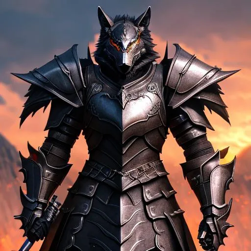 Prompt: {{Demon Wolf}} In iron Armour, Highest Resolution,UHDR,8k
