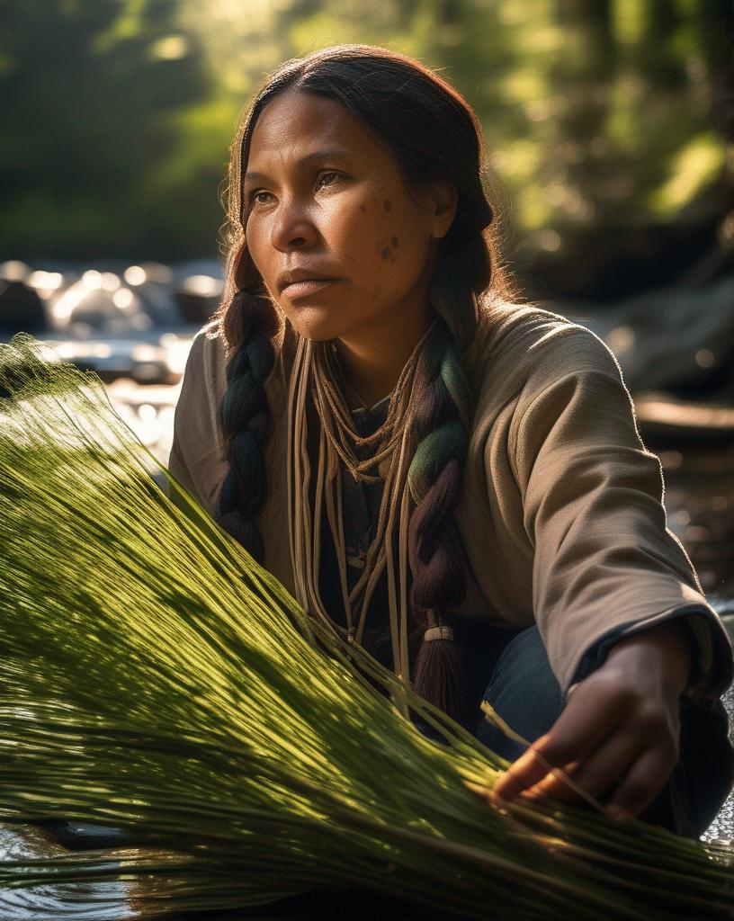 A Tender Close Up Scene Of An Indigenous Woman B Openart