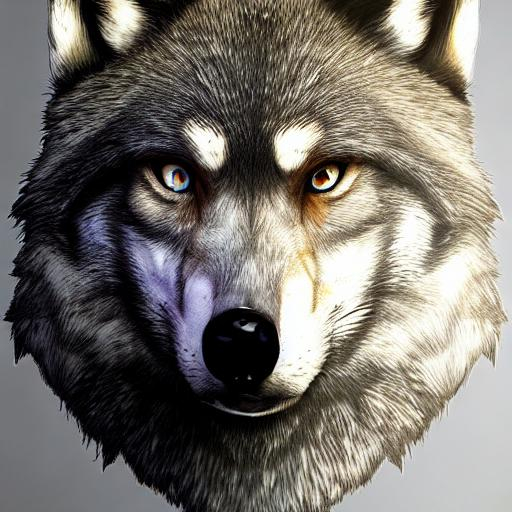 alpha wolf head, scarred eye, head, digital art, hig... | OpenArt