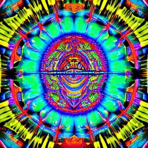 Prompt: Divine exotic surreal abstract galactic demonic shamanic multiple orgasmic Rebirth INSIDE a 7dimensional vulcan colorful detailed photograph