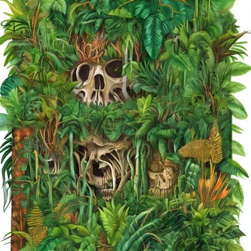 Prompt: Jungle inside of someone head
