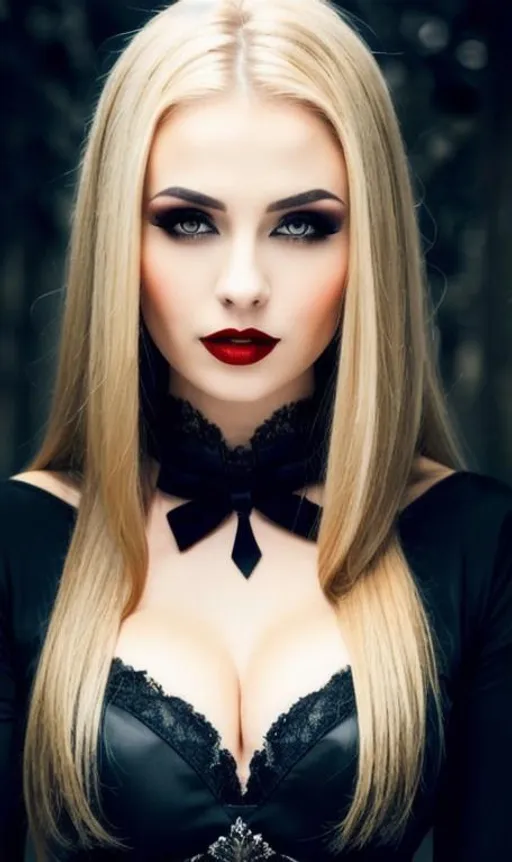 Prompt: beautiful vampire woman in 