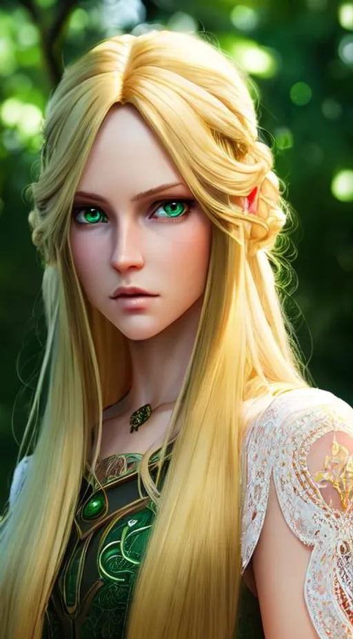Prompt: HDR, raytracing, radiosity, RTX, 16K, Best quality, masterpiece, highly detailed, intricate, girl, tall, long light blonde hair, emerald green eyes, teardrop, tragic, sad, beautiful, mysterious 


