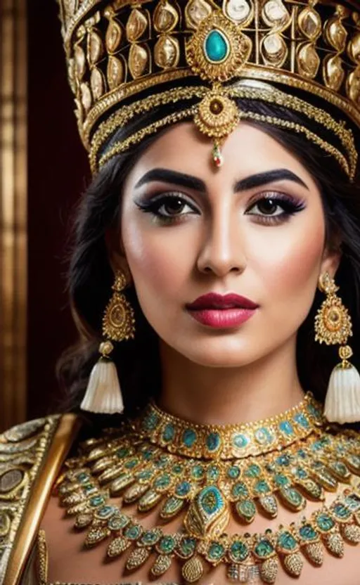 Prompt: create most beautiful photograph of most beautiful fictional  Achaemenid Queen, extremely, detailed environment, detailed background, intricate, detailed skin, natural colors , professionally color graded, photorealism, 8k, moody lighting.