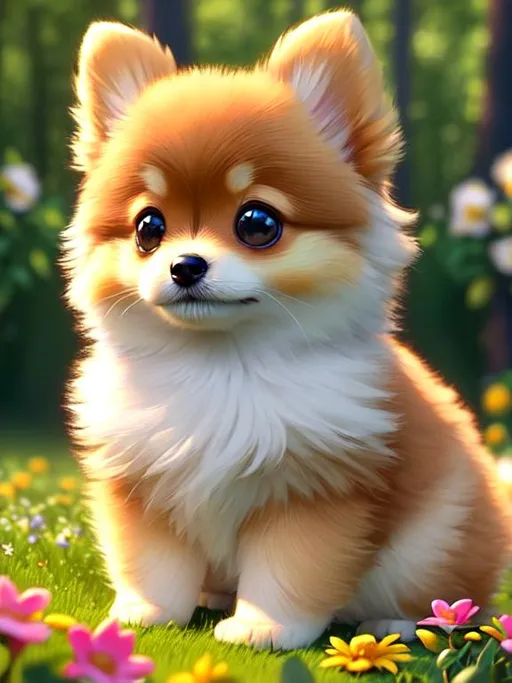 Premium Photo  Disney pixar style cute dog photography