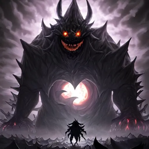 Prompt: The sky suddenly darkened as a giant, faceless creature emerged from the shadows, its massive jaws filled with rows of sharp teeth. The creature seemed to be slowly consuming the star, its energy being drained like a vacuum. As the star shrank, the creature seemed to become larger and more powerful.