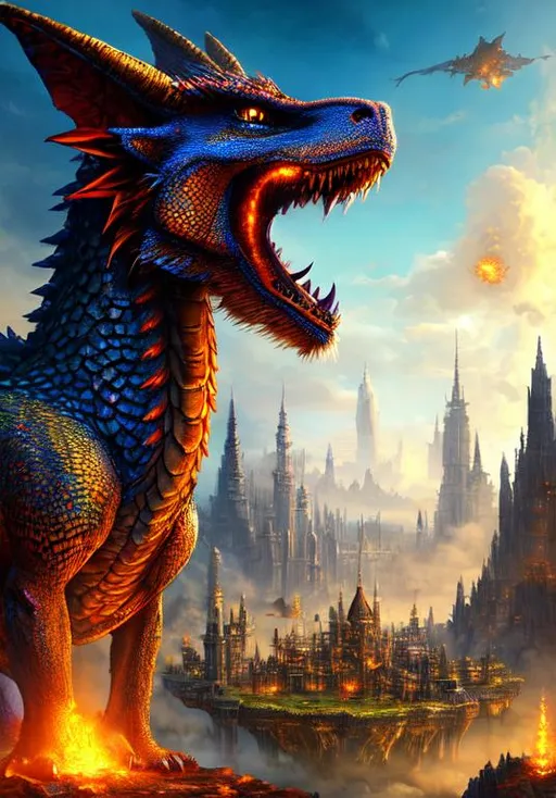 Prompt: UHD, , 8k, high quality, poster art, (( Aleksi Briclot art style)), hyper realism, Very detailed, close up view of a dragon, cultish humans and kobolds present, gold everywhere , city is being built by slaves of elves, humans, gnomes, giants, huge structures, swamp setting, mythical, ultra high resolution, light and shading in 8k, ultra defined. 