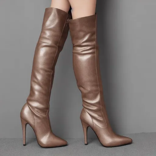 Brown thigh hotsell high heel boots