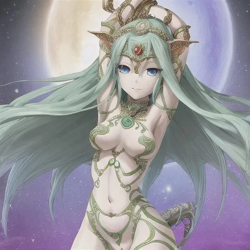 Prompt: fertility goddess, slim