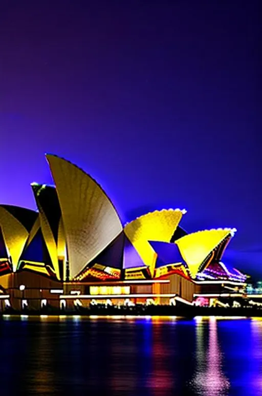 Prompt: Sydney Opera House at night, very beautiful