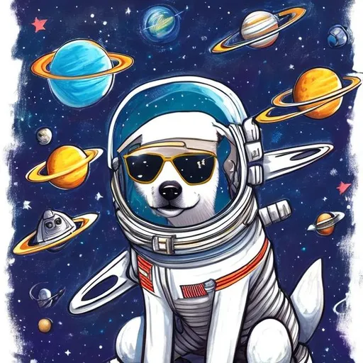 Prompt: space dog

