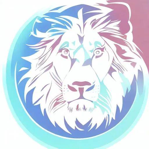 Prompt: Lion logo by Tristan Eaton, geometric, vector, symmetrical, minimalism, trending dribbble, behance