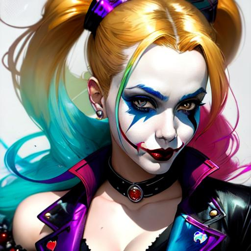 Harley Quinn and The Joker in Run Harley Run : crayo... | OpenArt