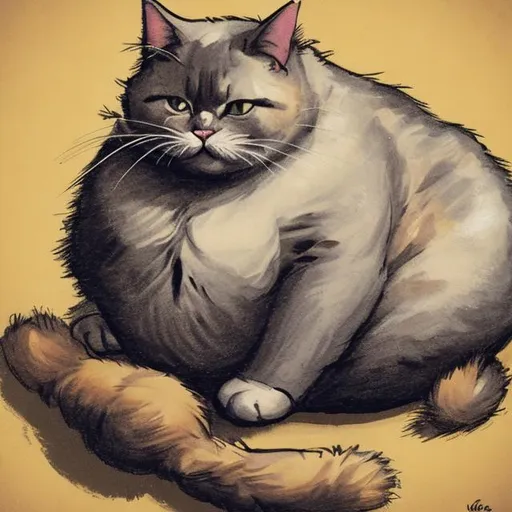 Prompt: Fat cat




