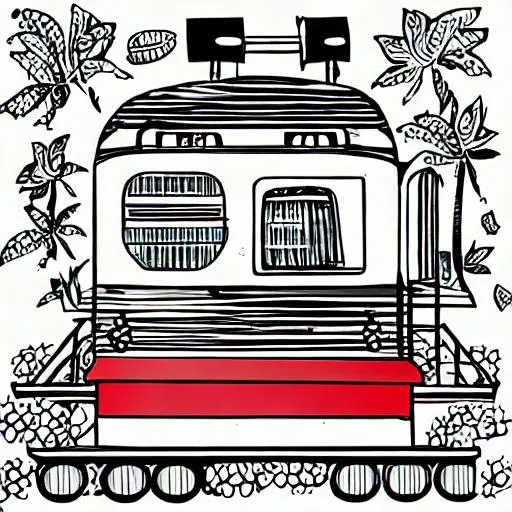 Prompt: happy train illustrations
