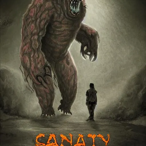 Prompt: scary giant monster 
