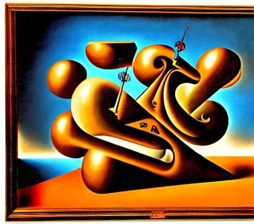 Prompt: salvator dali style painting of a complex math equation