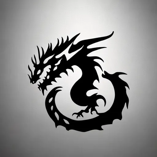 Prompt: White dragon, minimalistic, logo
