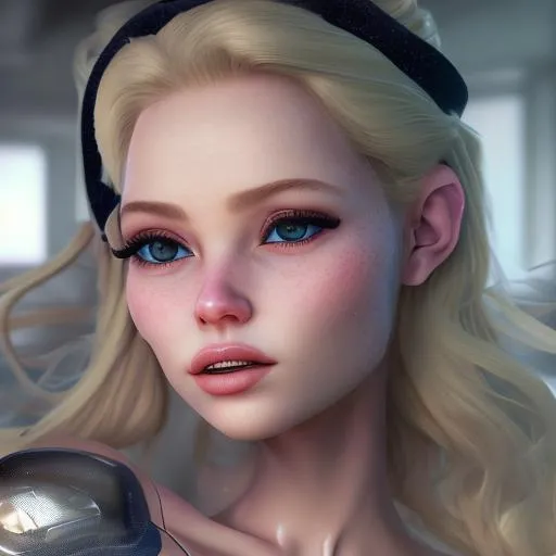 Prompt: the sublime with a community of AI babies, futuristic, creative, 5k  render  elsa jean when she hot 18
